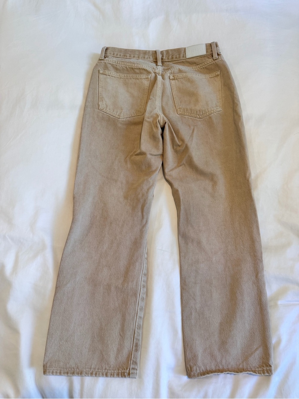 pistola Straight Leg Jeans in Light Olive - Picture 13 of 14